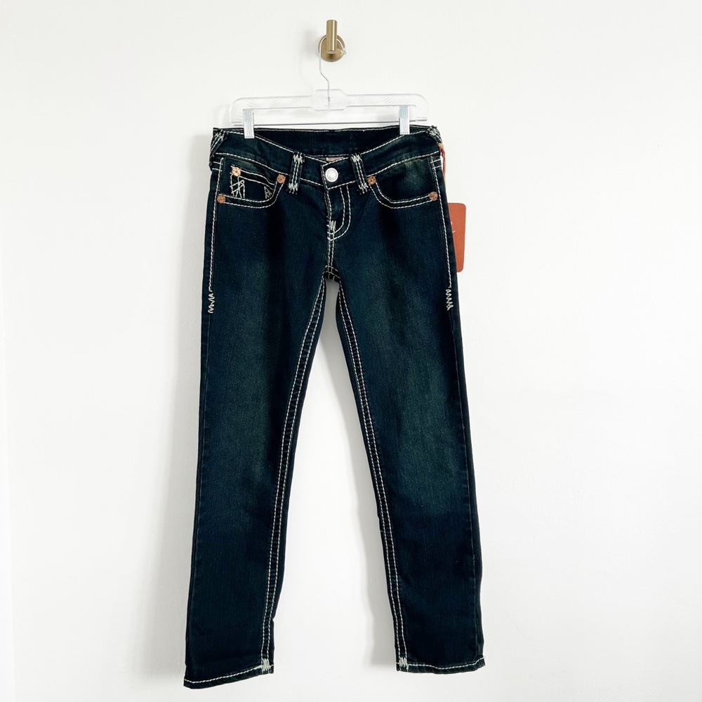 NEW $319 True Religion Bobby Super T Contrast Trim Embroidered Jeans Size 30 - Picture 11 of 11